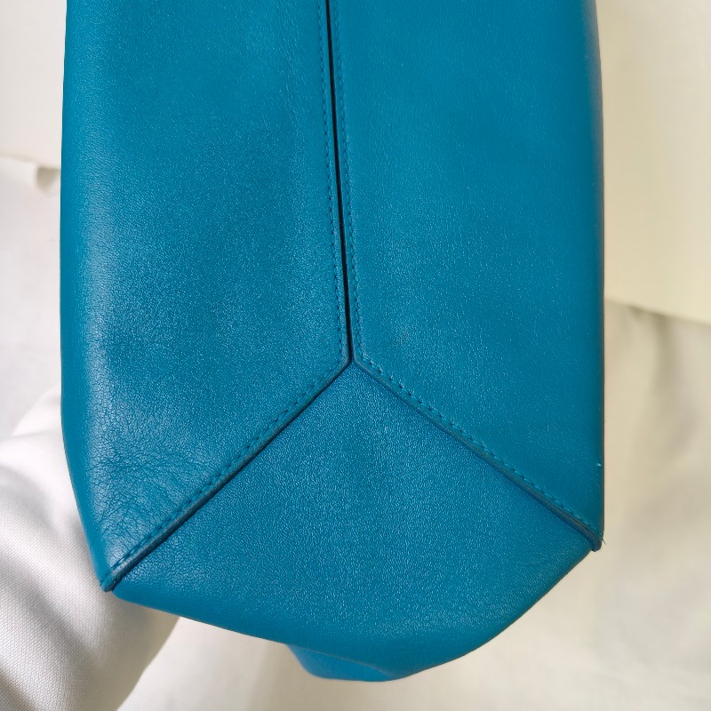 🫅女神購物節狂降（原$16800）‼️只到3/15⏰㊣✨ LOEWE ✨羅威 土耳其藍 湖水藍  小牛皮 托特包 手提包/二手包/二手精品🌳二手樹屋🌳-11