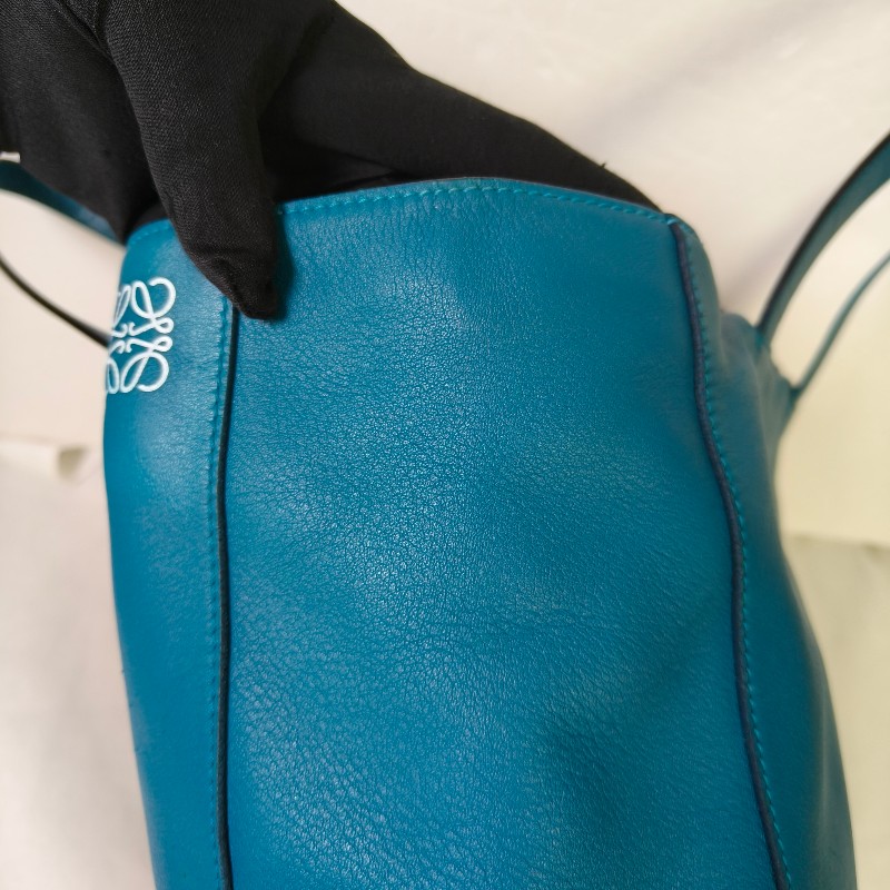 🫅女神購物節狂降（原$16800）‼️只到3/15⏰㊣✨ LOEWE ✨羅威 土耳其藍 湖水藍  小牛皮 托特包 手提包/二手包/二手精品🌳二手樹屋🌳-15