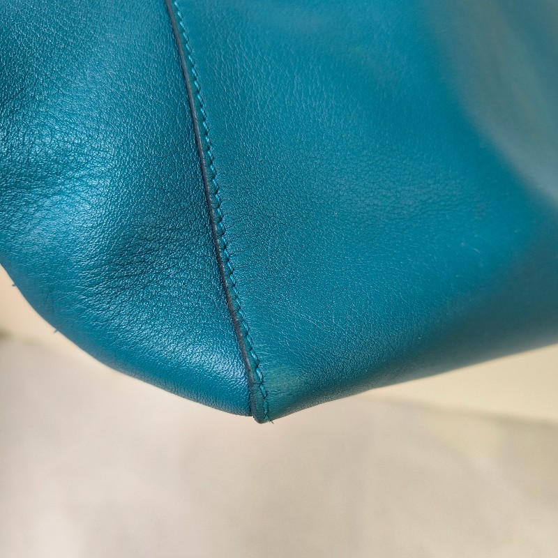 🫅女神購物節狂降（原$16800）‼️只到3/15⏰㊣✨ LOEWE ✨羅威 土耳其藍 湖水藍  小牛皮 托特包 手提包/二手包/二手精品🌳二手樹屋🌳-19