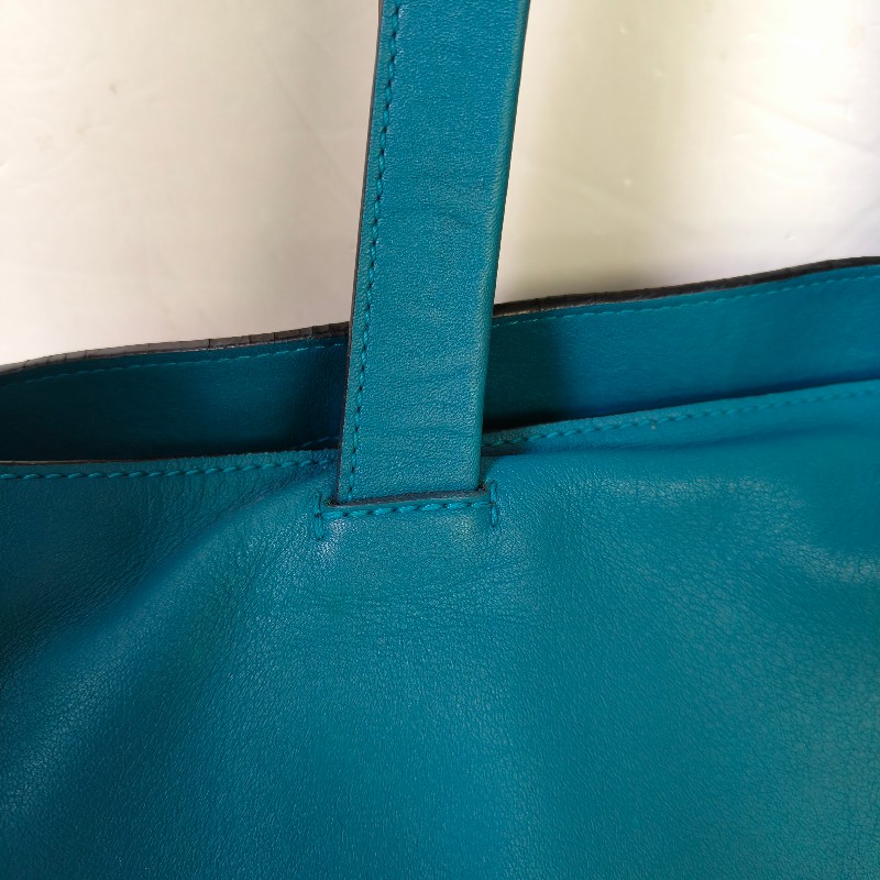 🫅女神購物節狂降（原$16800）‼️只到3/15⏰㊣✨ LOEWE ✨羅威 土耳其藍 湖水藍  小牛皮 托特包 手提包/二手包/二手精品🌳二手樹屋🌳-26