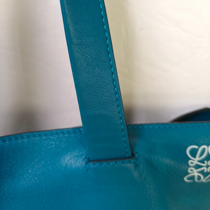 🫅女神購物節狂降（原$16800）‼️只到3/15⏰㊣✨ LOEWE ✨羅威 土耳其藍 湖水藍  小牛皮 托特包 手提包/二手包/二手精品🌳二手樹屋🌳-29