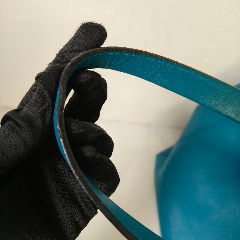 🫅女神購物節狂降（原$16800）‼️只到3/15⏰㊣✨ LOEWE ✨羅威 土耳其藍 湖水藍  小牛皮 托特包 手提包/二手包/二手精品🌳二手樹屋🌳-33