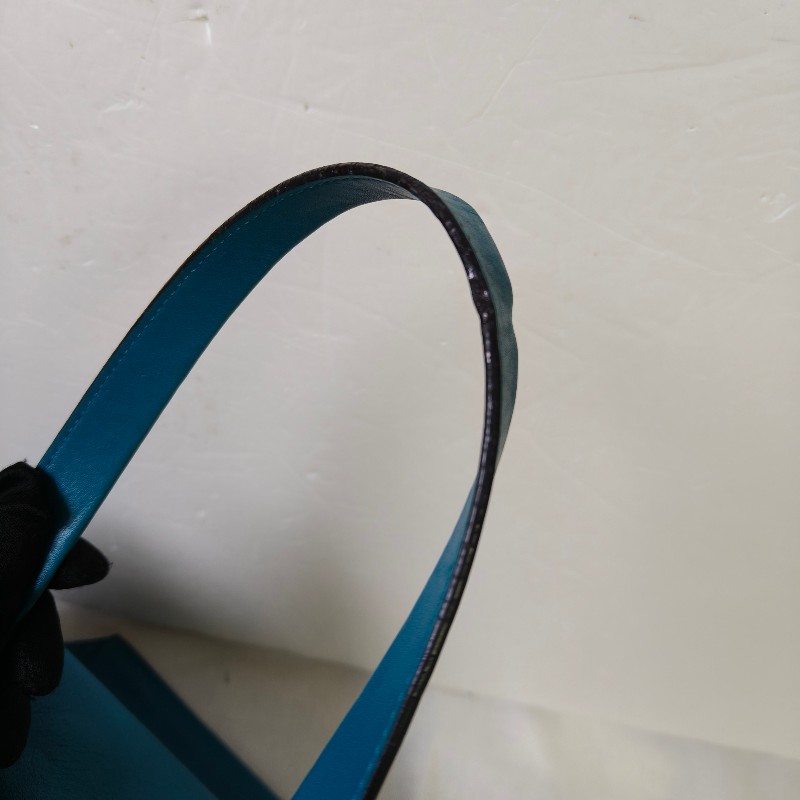 🫅女神購物節狂降（原$16800）‼️只到3/15⏰㊣✨ LOEWE ✨羅威 土耳其藍 湖水藍  小牛皮 托特包 手提包/二手包/二手精品🌳二手樹屋🌳-34