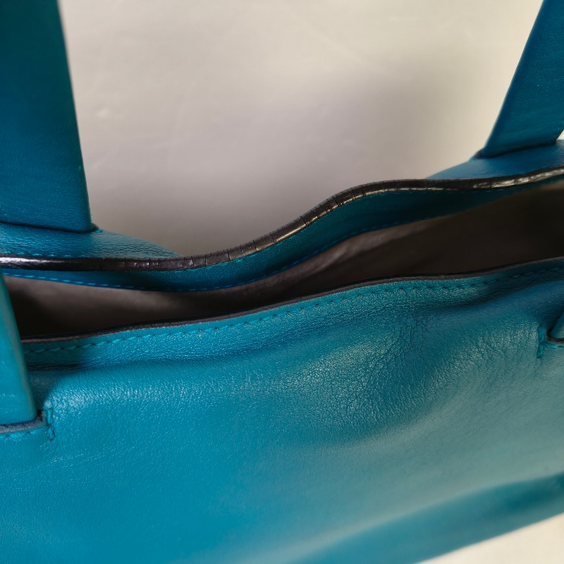 🫅女神購物節狂降（原$16800）‼️只到3/15⏰㊣✨ LOEWE ✨羅威 土耳其藍 湖水藍  小牛皮 托特包 手提包/二手包/二手精品🌳二手樹屋🌳-37