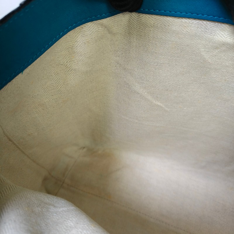 🫅女神購物節狂降（原$16800）‼️只到3/15⏰㊣✨ LOEWE ✨羅威 土耳其藍 湖水藍  小牛皮 托特包 手提包/二手包/二手精品🌳二手樹屋🌳-48