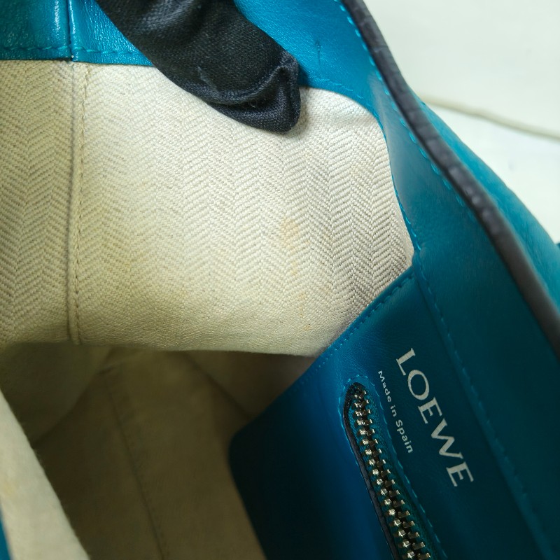 🫅女神購物節狂降（原$16800）‼️只到3/15⏰㊣✨ LOEWE ✨羅威 土耳其藍 湖水藍  小牛皮 托特包 手提包/二手包/二手精品🌳二手樹屋🌳-53