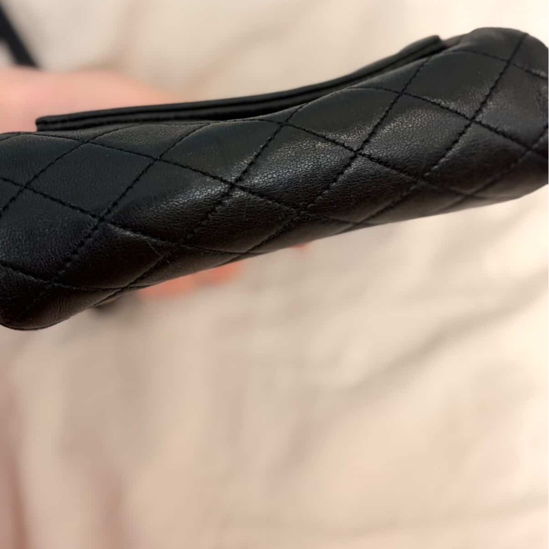 Ysl • Nolita 經典黑金小羊皮手袋 全配 在台現貨-9