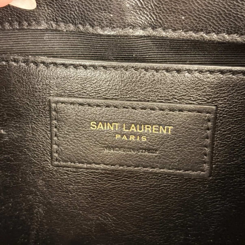 Ysl • Nolita 經典黑金小羊皮手袋 全配 在台現貨-12