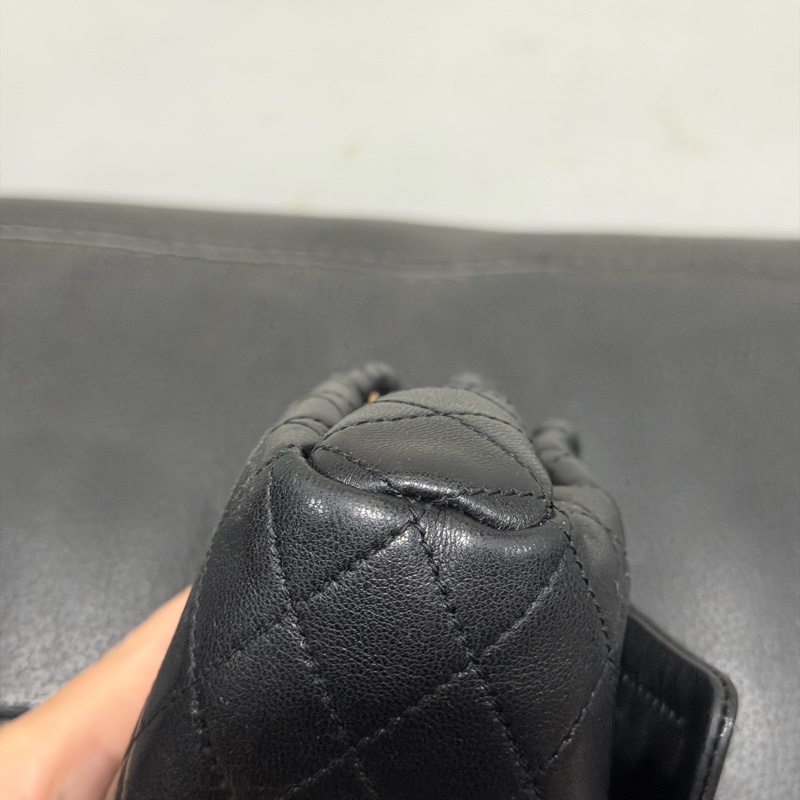 Ysl • Nolita 經典黑金小羊皮手袋 全配 在台現貨-17