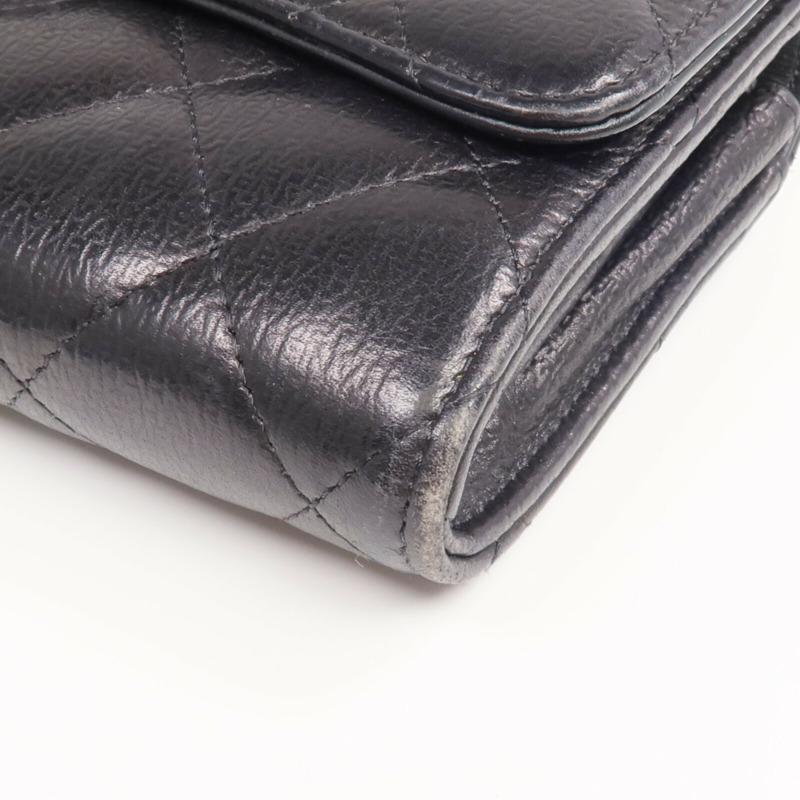 CHANEL 牛皮皮革Long Wallet金扣長錢包-6