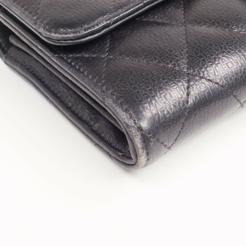 CHANEL 牛皮皮革Long Wallet金扣長錢包-7