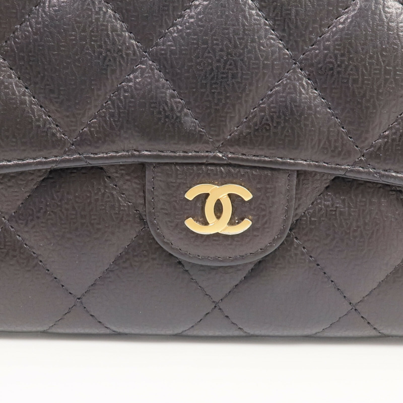 CHANEL 牛皮皮革Long Wallet金扣長錢包-10
