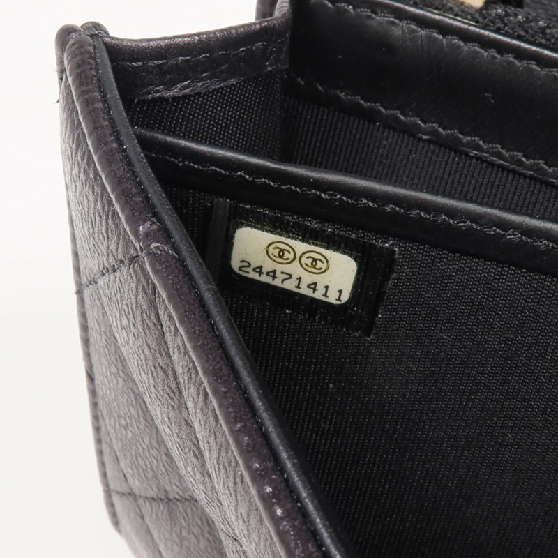 CHANEL 牛皮皮革Long Wallet金扣長錢包-14