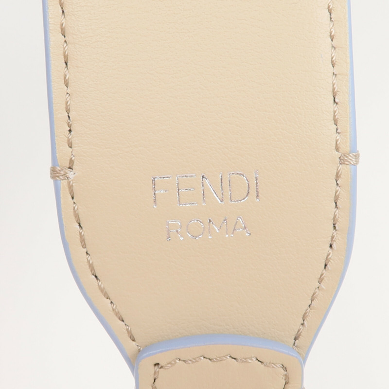 FENDI 牛皮皮革Shoulder Strap銀扣肩帶-5