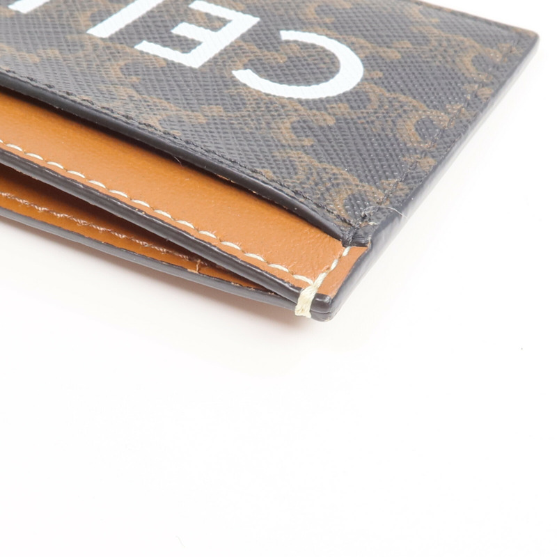 CELINE 塗層帆布/牛皮皮革Card Holder卡片套-9