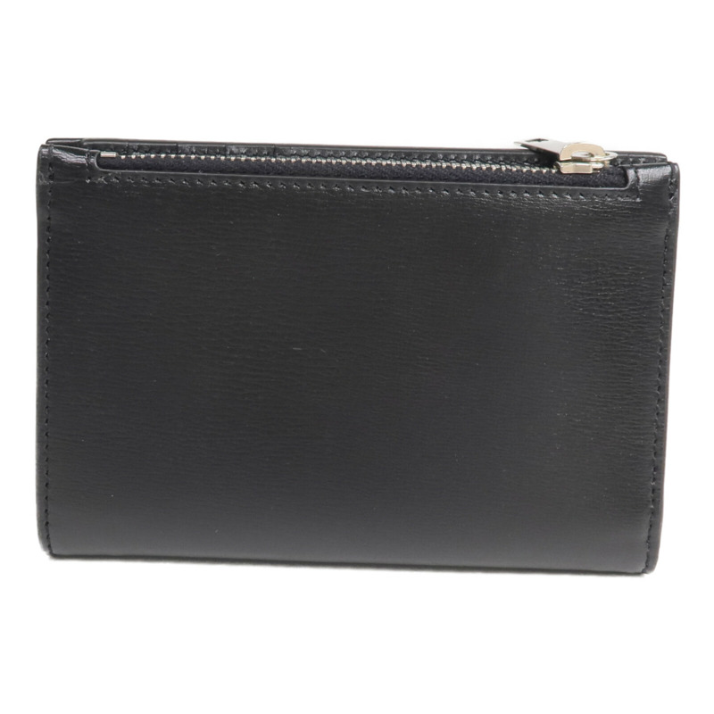 SAINT LAURENT 牛皮皮革Bi-fold Wallet銀扣錢包-1