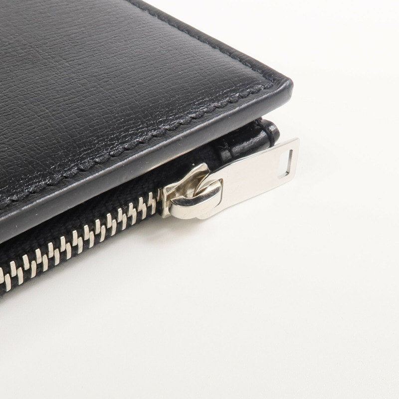 SAINT LAURENT 牛皮皮革Bi-fold Wallet銀扣錢包-10