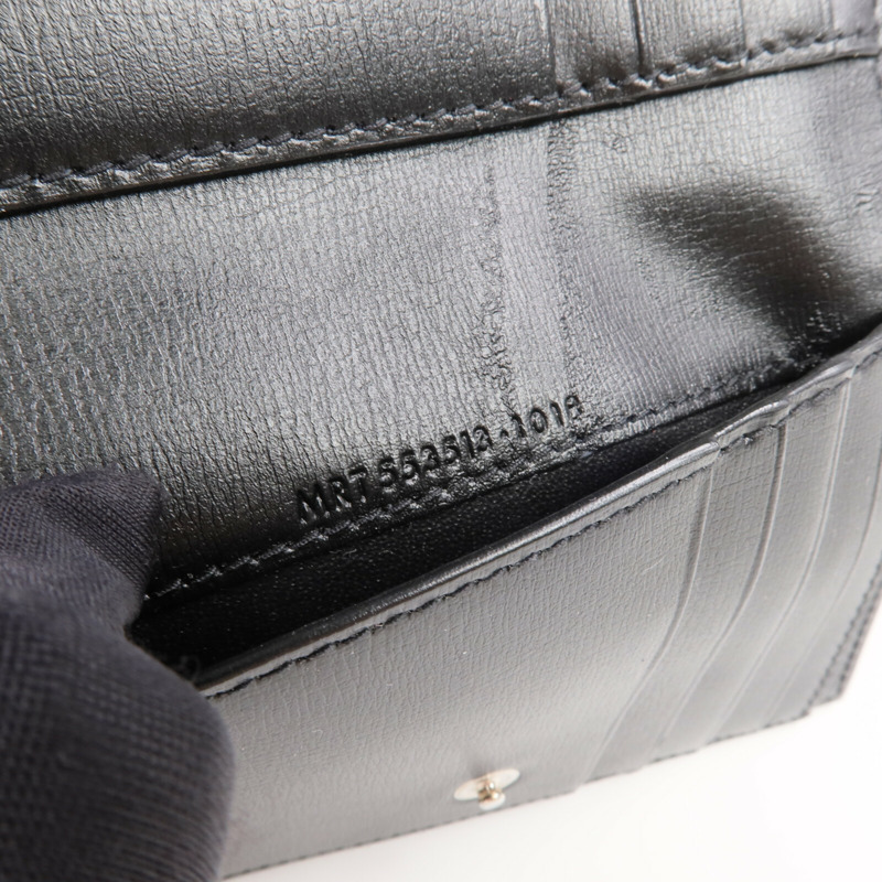 SAINT LAURENT 牛皮皮革Bi-fold Wallet銀扣錢包-15