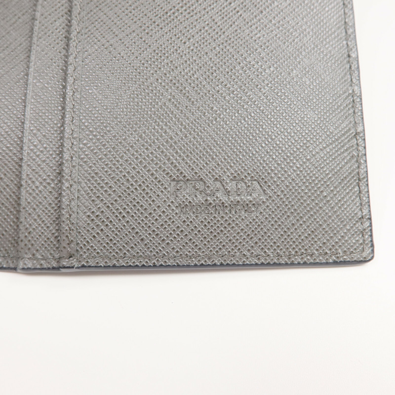 PRADA Saffiano皮革Long Wallet銀扣長錢包-11