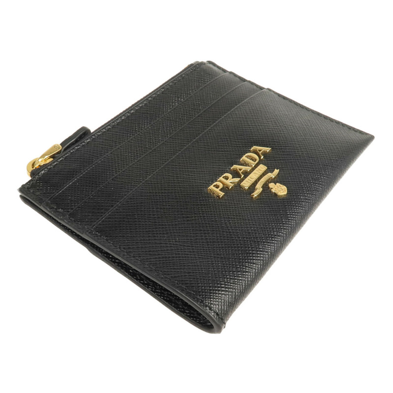 PRADA 牛皮皮革Coin Card Holder金扣卡片套/鎖匙包-3
