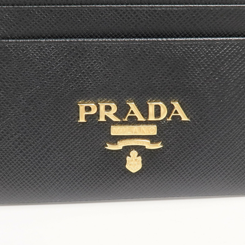 PRADA 牛皮皮革Coin Card Holder金扣卡片套/鎖匙包-13