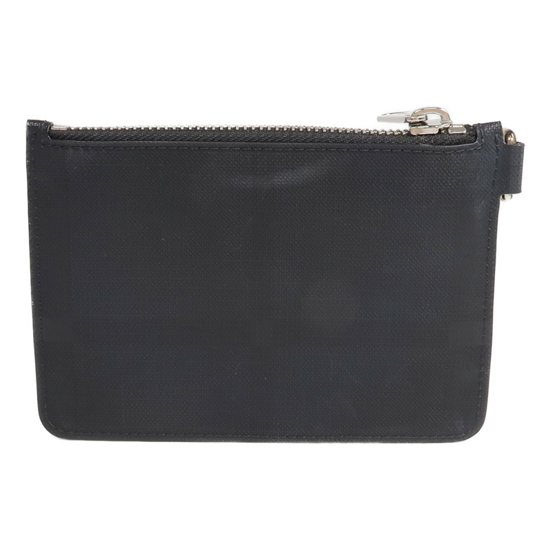 BURBERRY 塗層帆布Pouch銀扣手拿包-1