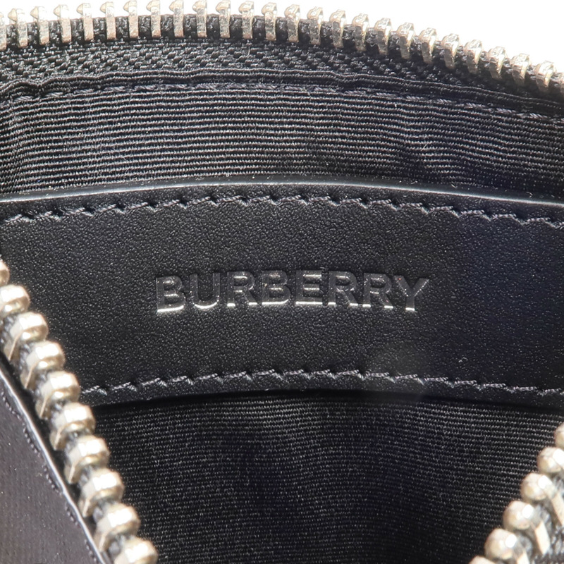 BURBERRY 塗層帆布Pouch銀扣手拿包-7