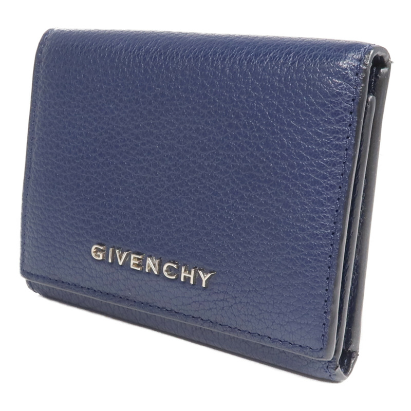 GIVENCHY 牛皮皮革Pandora Trifold Wallet銀扣錢包-2