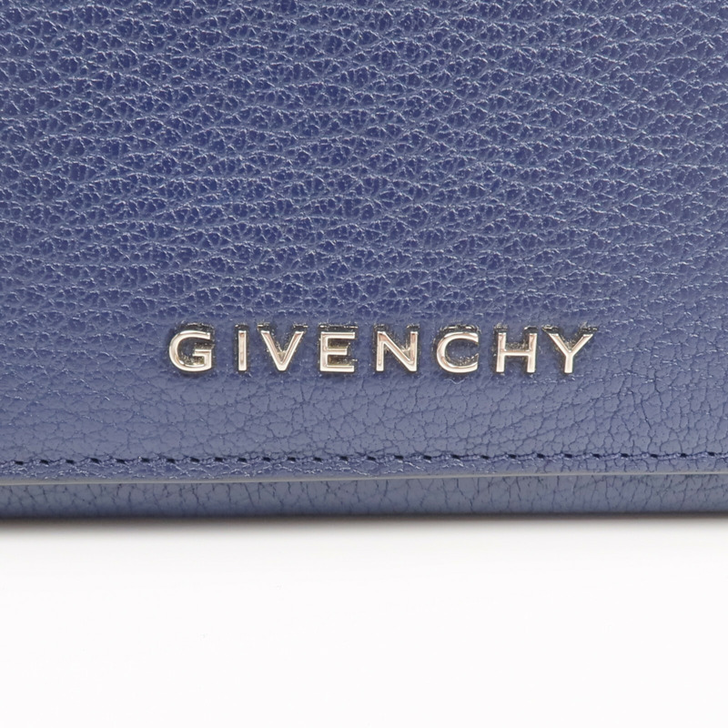 GIVENCHY 牛皮皮革Pandora Trifold Wallet銀扣錢包-10