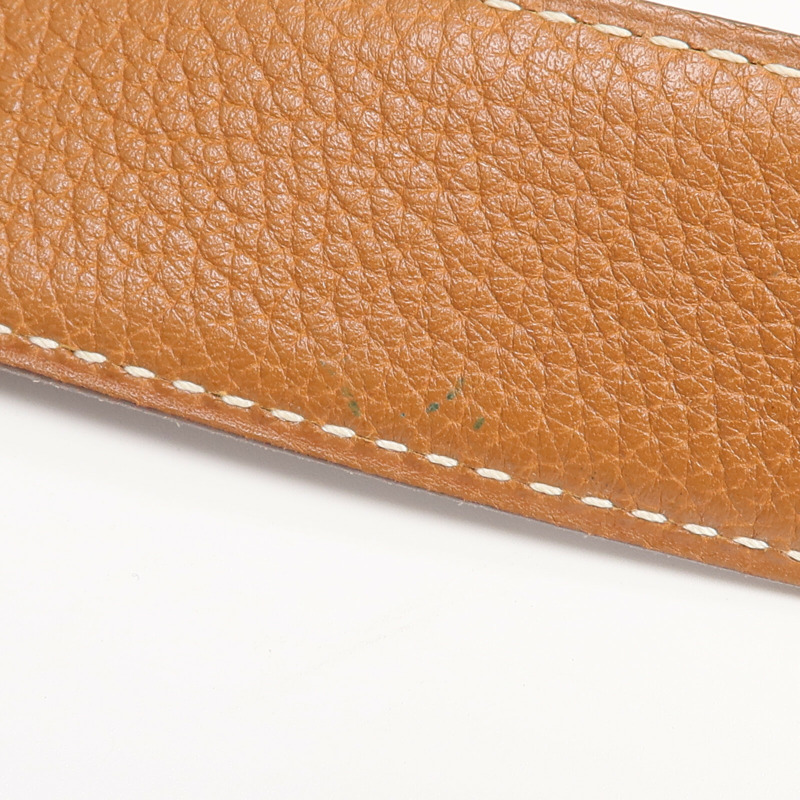 HERMES Togo/Box Calf皮革Constance Belt銀扣皮帶-9