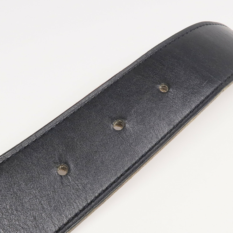 HERMES Togo/Box Calf皮革Constance Belt銀扣皮帶-12