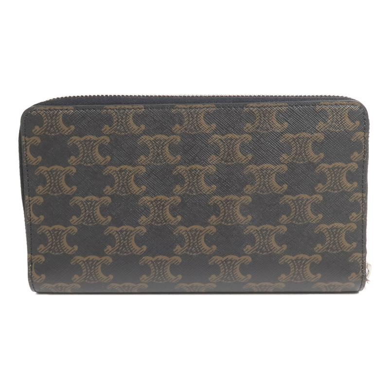 CELINE 塗層帆布Long Wallet銀扣長錢包-1