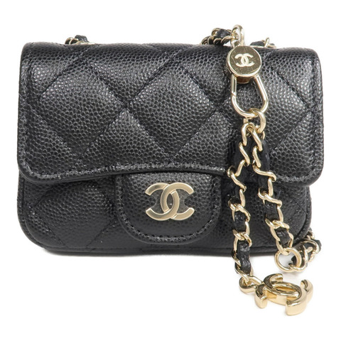 CHANEL 牛皮皮革Waist Bag金扣腰包