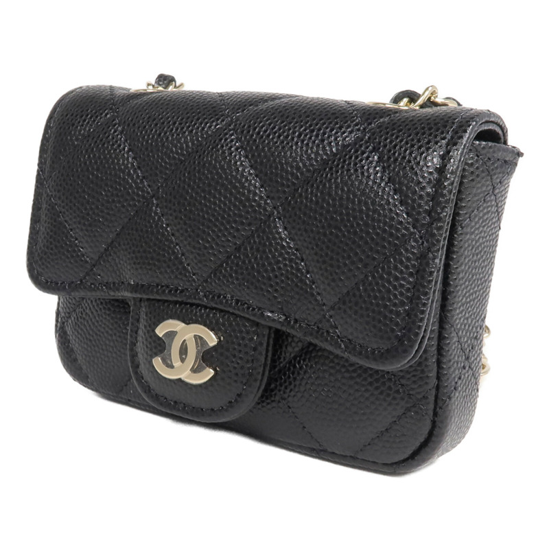 CHANEL 牛皮皮革Waist Bag金扣腰包-2