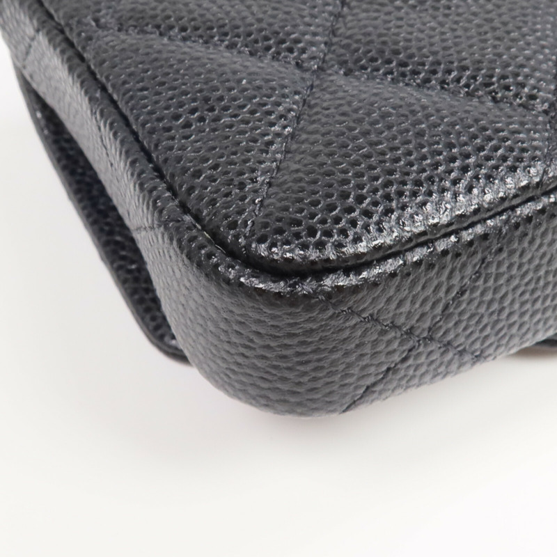 CHANEL 牛皮皮革Waist Bag金扣腰包-14