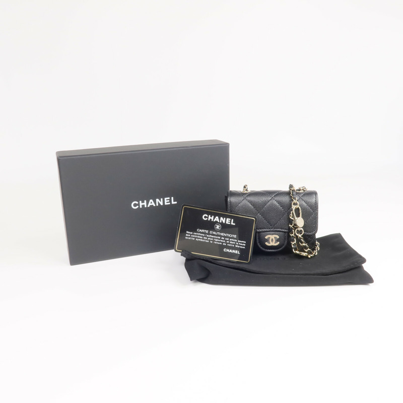 CHANEL 牛皮皮革Waist Bag金扣腰包-15