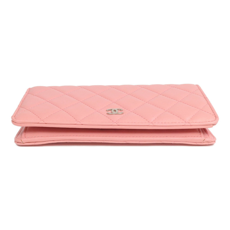 CHANEL 羊皮皮革Long Wallet銀扣長錢包-5