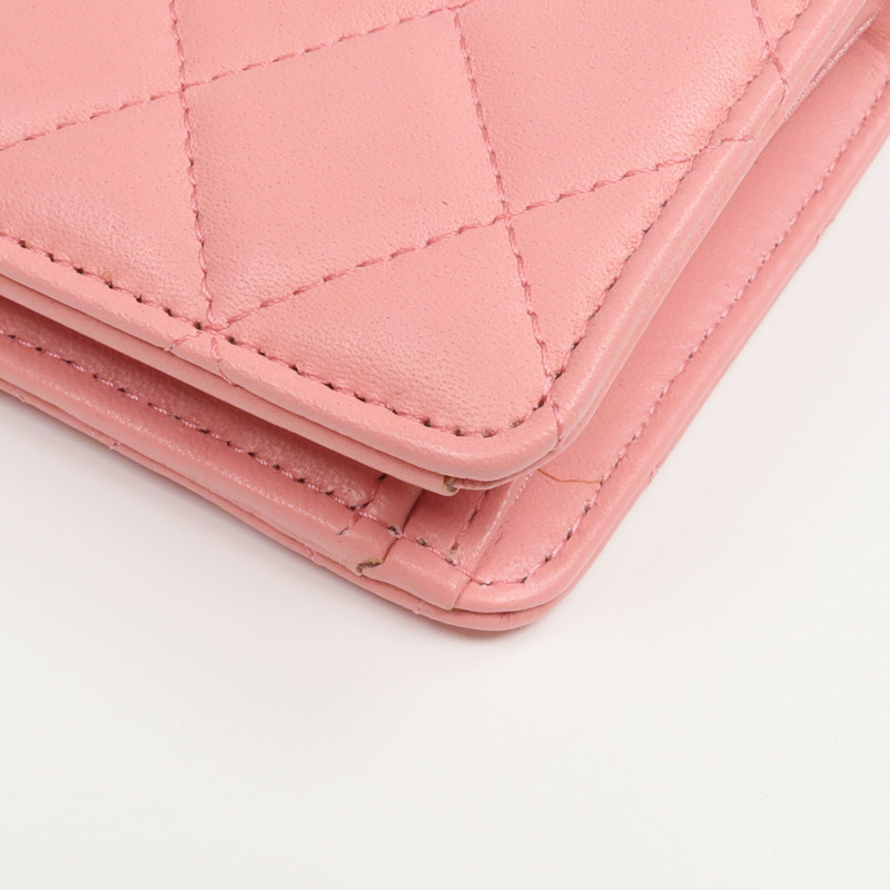 CHANEL 羊皮皮革Long Wallet銀扣長錢包-6