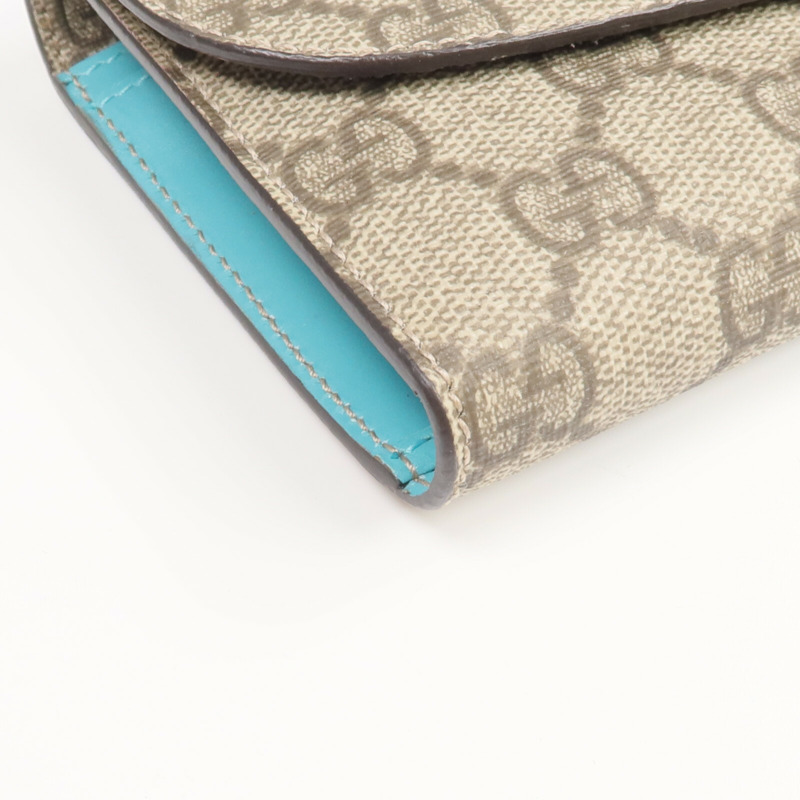 GUCCI 塗層帆布Long Wallet金扣長錢包-6