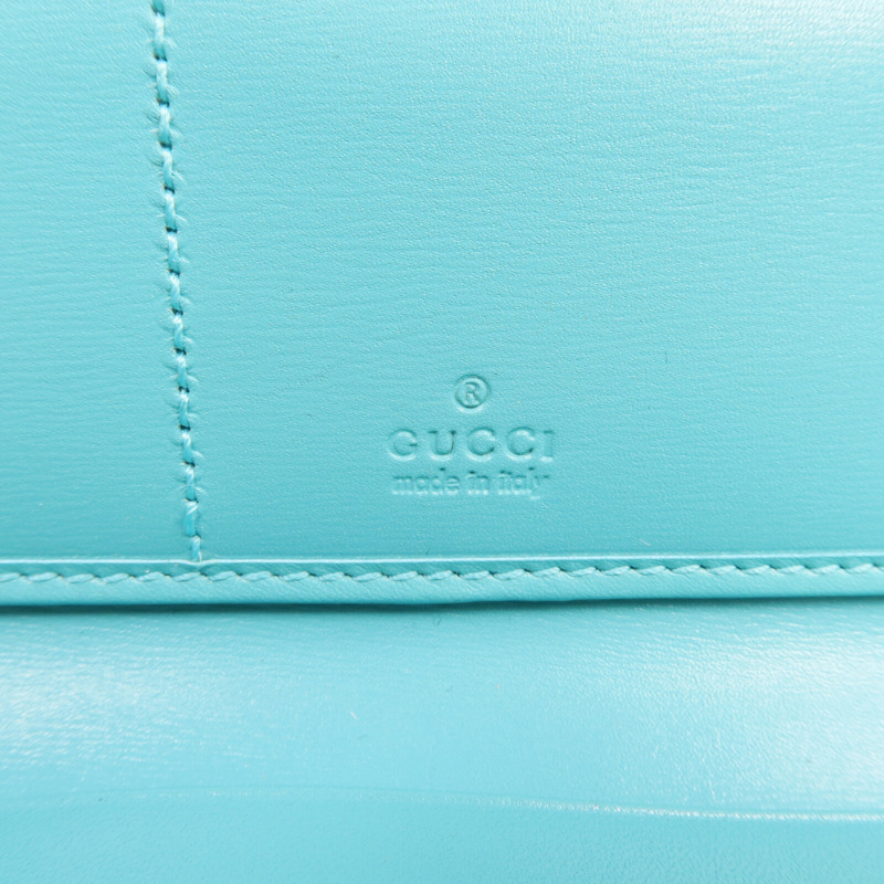 GUCCI 塗層帆布Long Wallet金扣長錢包-11