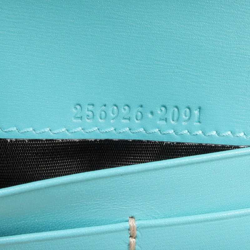 GUCCI 塗層帆布Long Wallet金扣長錢包-14