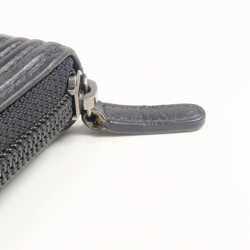 CHANEL 羊皮皮革Boy Long Wallet銀扣長錢包-11