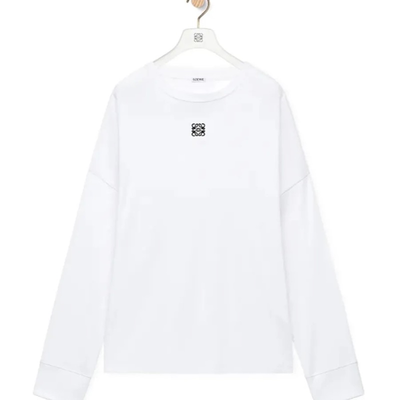 Loewe white anagram long sleeve T shirt 長袖 T恤-0