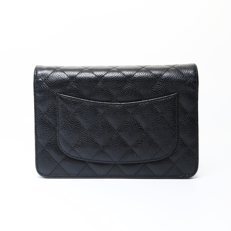 香奈兒 Matelasse 鏈條錢包單肩包 黑色 WS26626-2