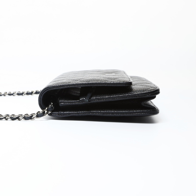 香奈兒 Matelasse 鏈條錢包單肩包 黑色 WS26626-3