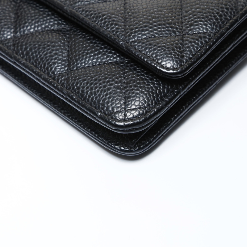 香奈兒 Matelasse 鏈條錢包單肩包 黑色 WS26626-6