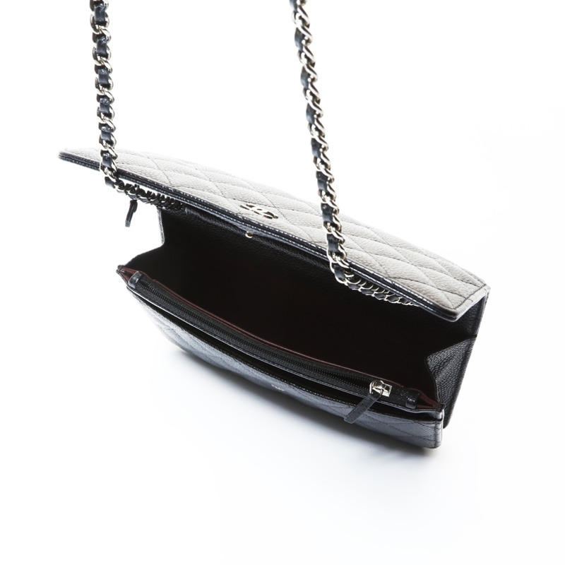 香奈兒 Matelasse 鏈條錢包單肩包 黑色 WS26626-11