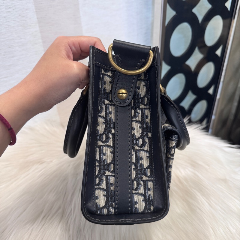 Dior 老花緹花布Mini托特包 可手提可斜背-3