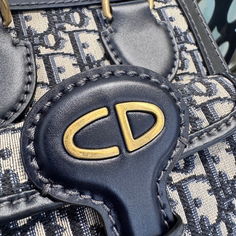 Dior 老花緹花布Mini托特包 可手提可斜背-9