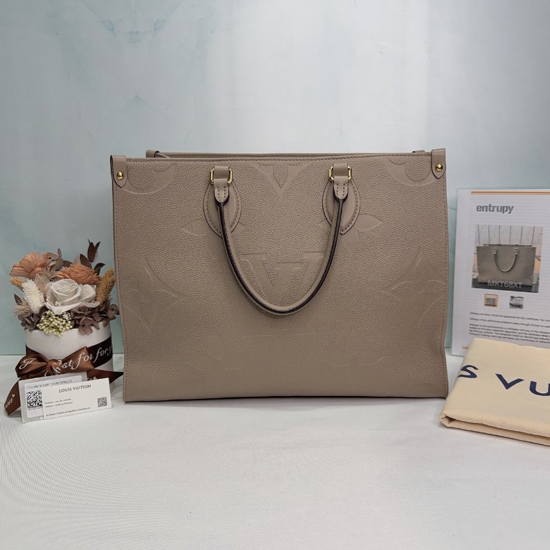 LV OnTheGo MM大象灰手提包-1
